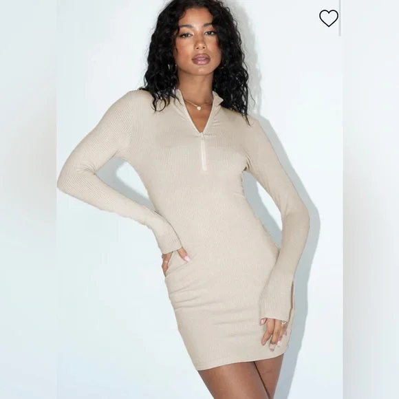 kiara mini dress princess polly Princess Polly Kiara Mini Dress in beige size 4